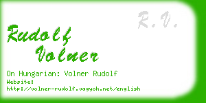 rudolf volner business card